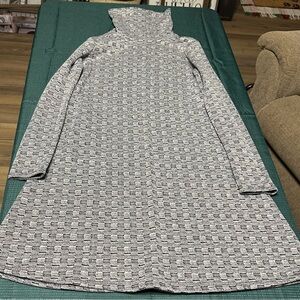 Haptics Textured Hacci Turtleneck Midi Dress